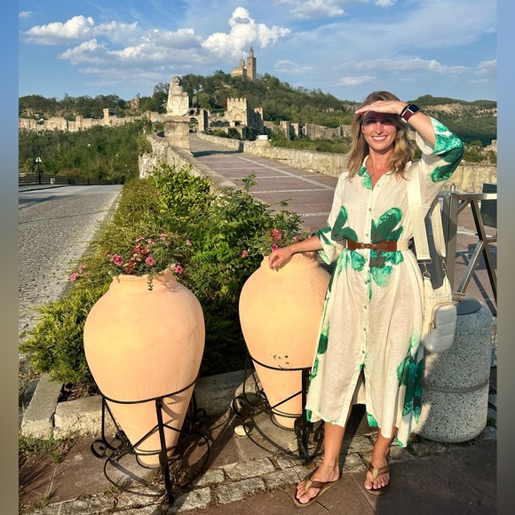 100% linen midi dress - Picture 3 of 7